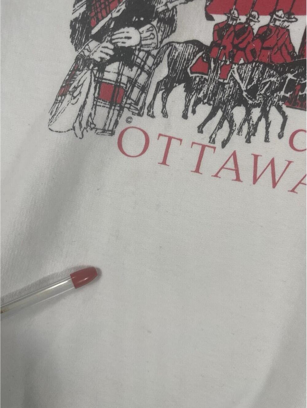 Vtg Ottawa Canada RCMP Mountees White Sweatshirt Crewneck Made In Canada Sz XL - Picture 10 of 15